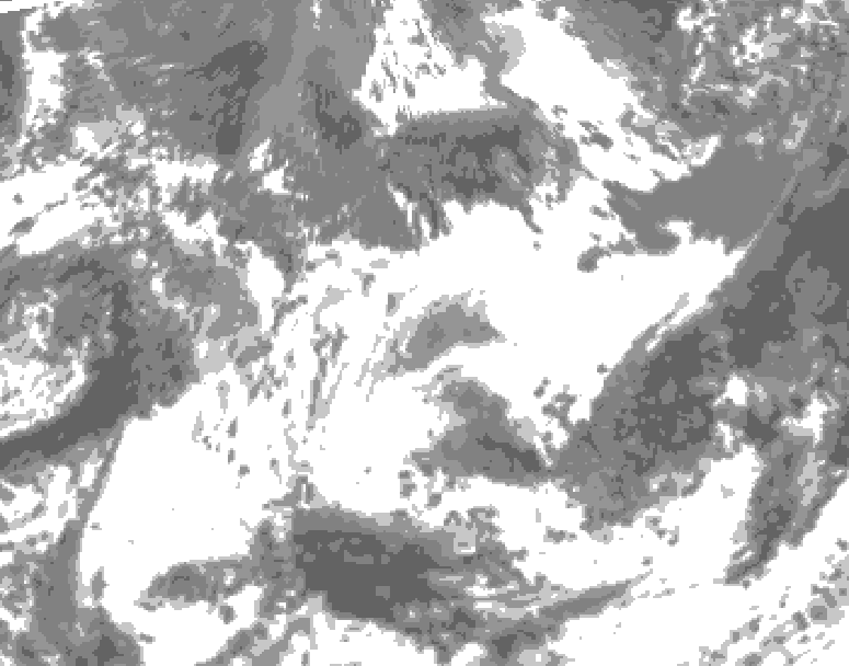 GDPS total cloud 012 hour forecast chart for Canada based on 2025/05/24 1200Z data