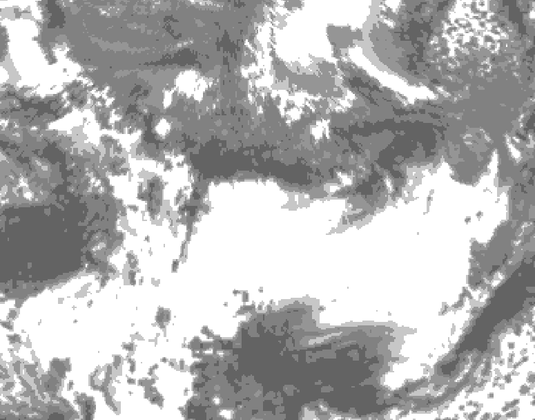 GDPS total cloud 072 hour forecast chart for Canada based on 2025/05/24 1200Z data