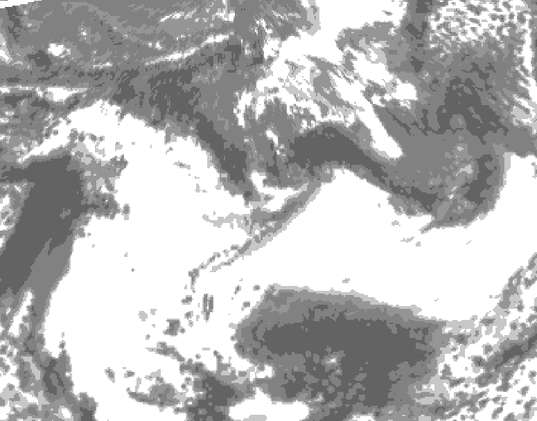 GDPS total cloud 096 hour forecast chart for Canada based on 2025/05/24 1200Z data