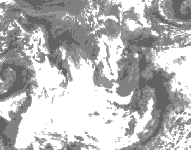 GDPS total cloud 144 hour forecast chart for Canada based on 2025/05/24 1200Z data