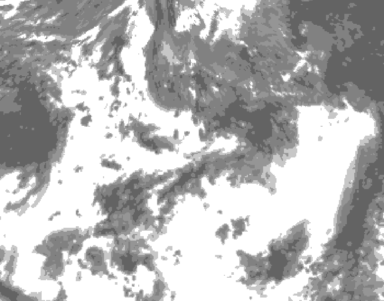 GDPS total cloud 216 hour forecast chart for Canada based on 2025/05/24 1200Z data