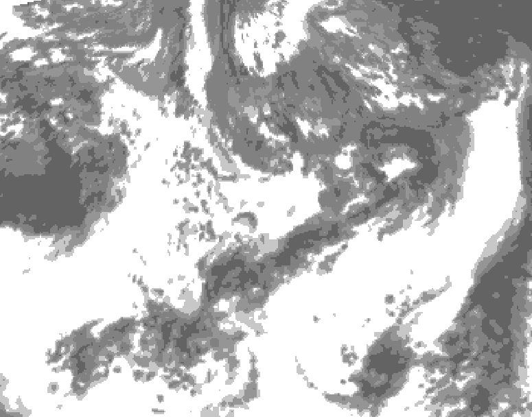 GDPS total cloud 228 hour forecast chart for Canada based on 2025/05/24 1200Z data