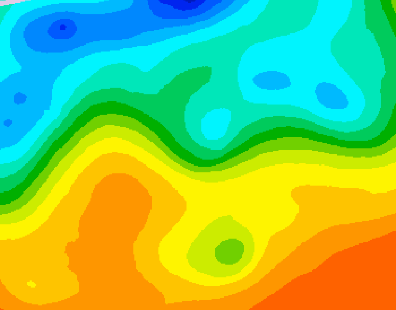 GDPS 500 millibar geopotential height 096 hour forecast chart for Canada based on 2025/05/25 0000Z data