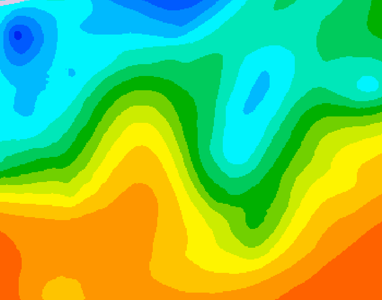 GDPS 500 millibar geopotential height 120 hour forecast chart for Canada based on 2025/05/25 0000Z data