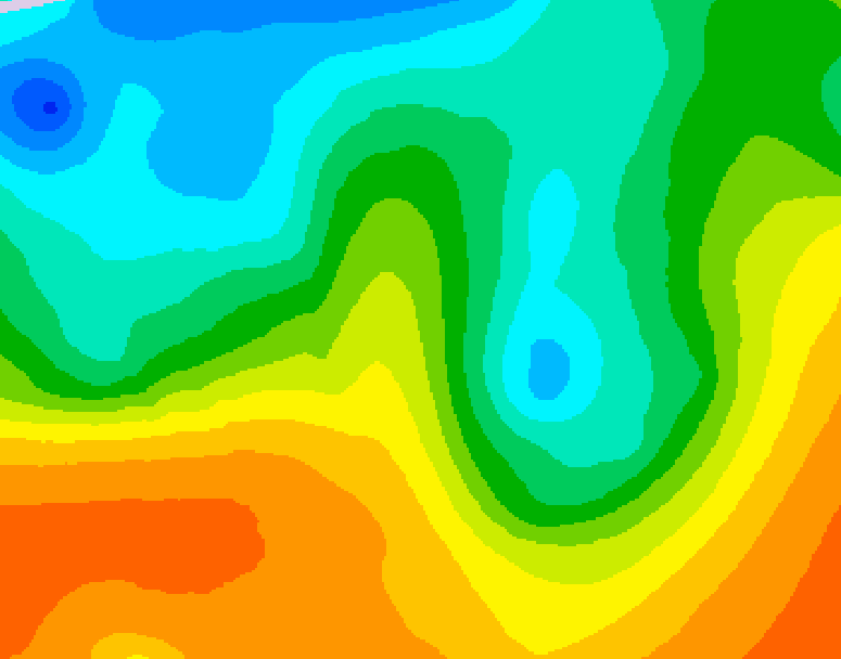 GDPS 500 millibar geopotential height 144 hour forecast chart for Canada based on 2025/05/25 0000Z data
