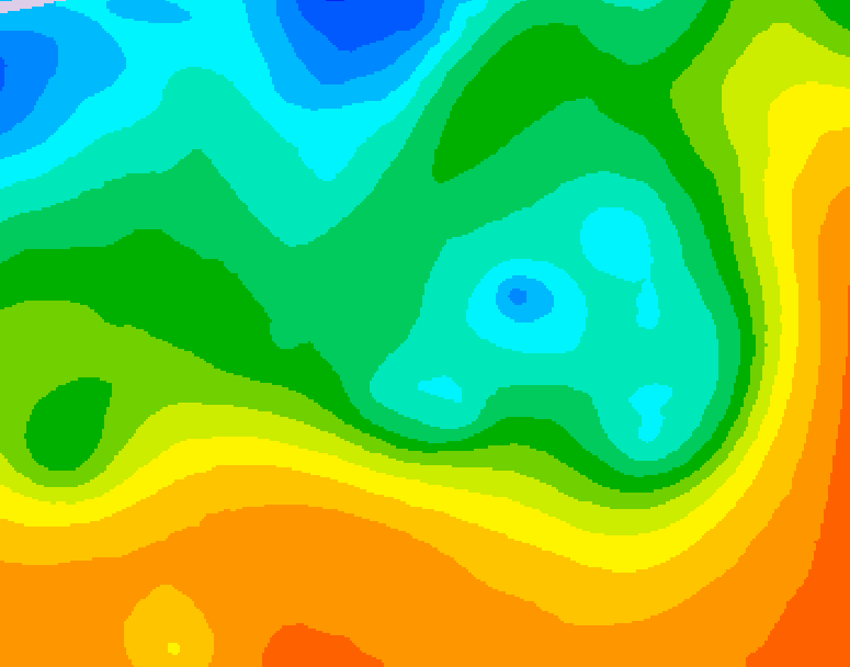 GDPS 500 millibar geopotential height 186 hour forecast chart for Canada based on 2025/05/25 0000Z data