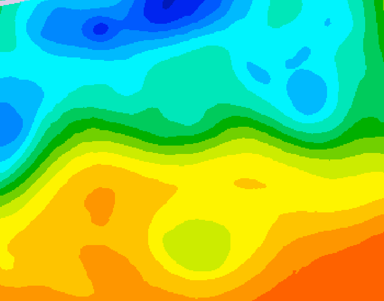 GDPS 500 millibar geopotential height 072 hour forecast chart for Canada based on 2025/05/25 1200Z data