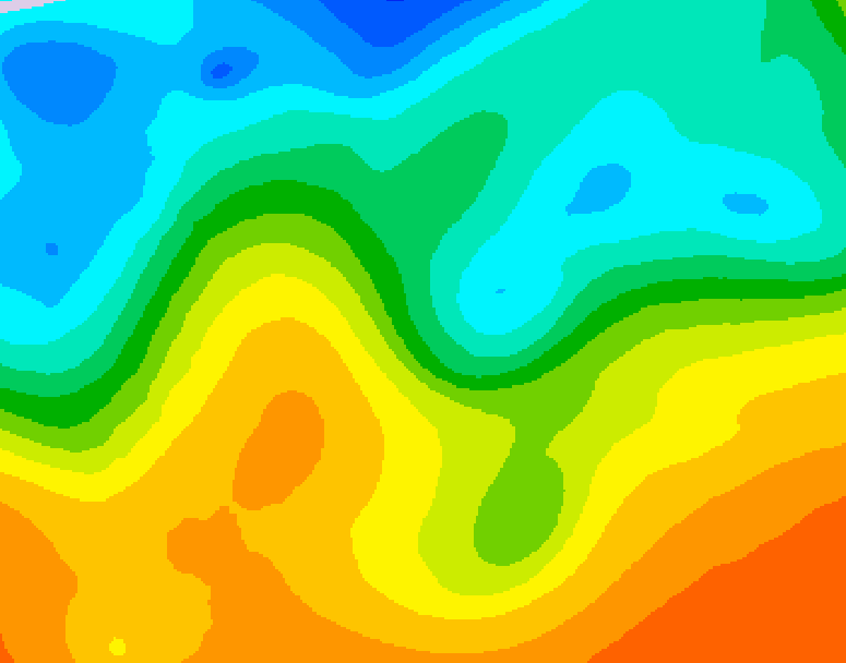GDPS 500 millibar geopotential height 096 hour forecast chart for Canada based on 2025/05/25 1200Z data