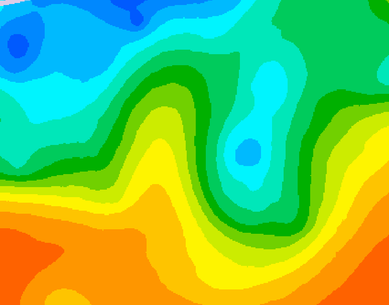GDPS 500 millibar geopotential height 120 hour forecast chart for Canada based on 2025/05/25 1200Z data