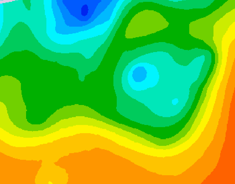 GDPS 500 millibar geopotential height 180 hour forecast chart for Canada based on 2025/05/25 1200Z data
