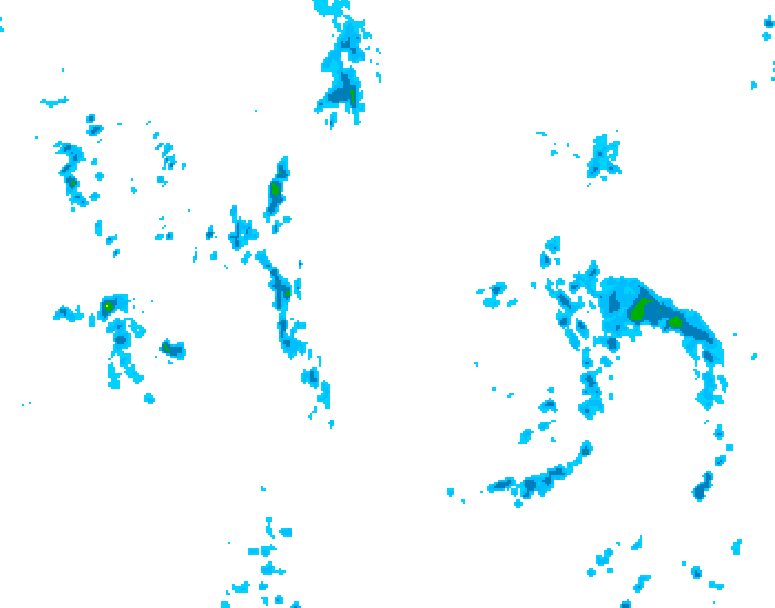 GDPS precipitation 132 hour forecast chart for Canada based on 2025/05/25 1200Z data
