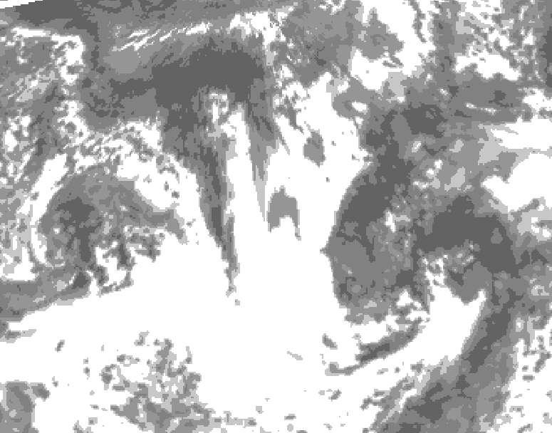 GDPS total cloud 144 hour forecast chart for Canada based on 2025/05/25 0000Z data