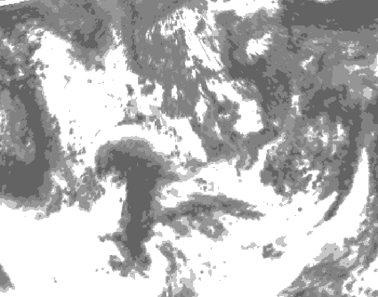 GDPS total cloud 234 hour forecast chart for Canada based on 2025/05/25 0000Z data