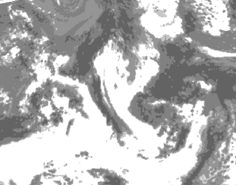 GDPS total cloud 144 hour forecast chart for Canada based on 2025/05/25 1200Z data