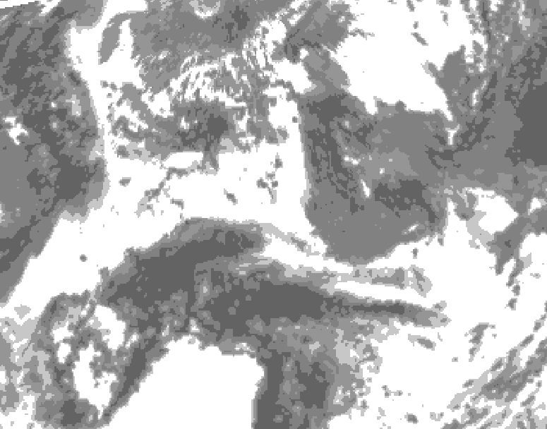 GDPS total cloud 240 hour forecast chart for Canada based on 2025/05/25 1200Z data