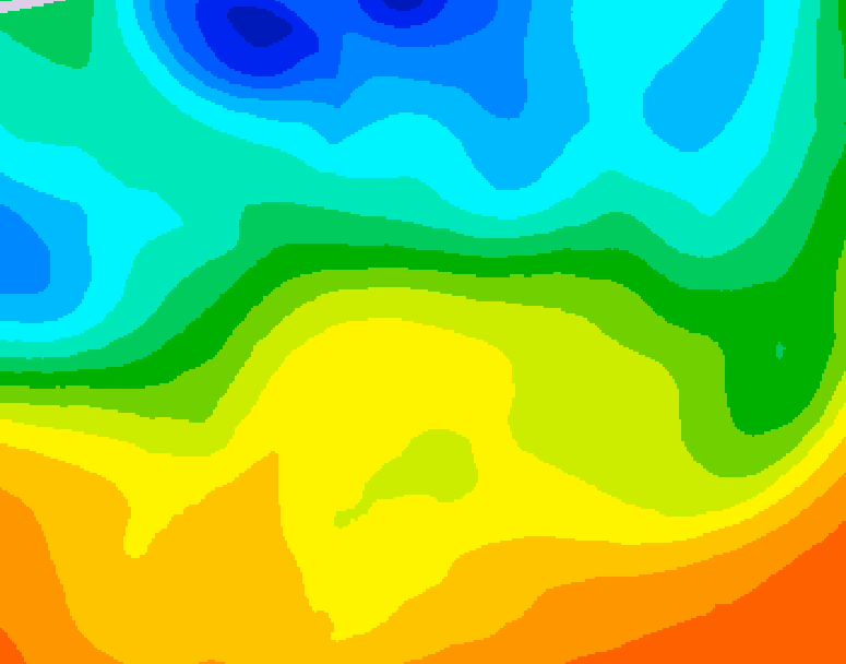GDPS 500 millibar geopotential height 024 hour forecast chart for Canada based on 2025/05/26 0000Z data