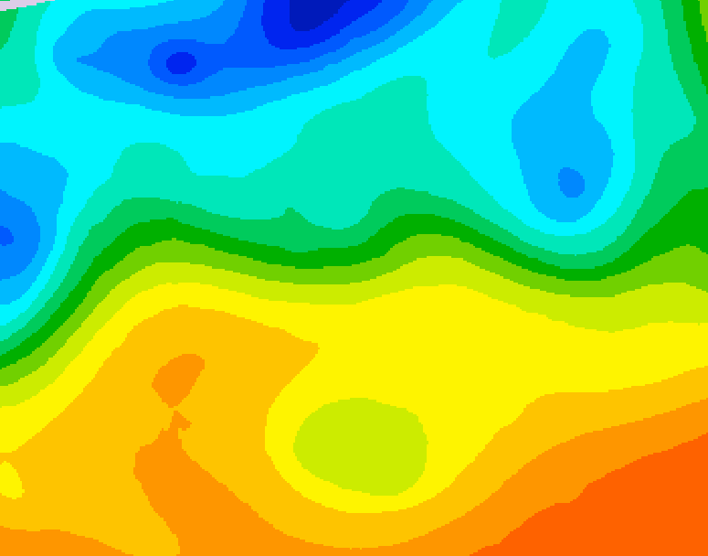 GDPS 500 millibar geopotential height 060 hour forecast chart for Canada based on 2025/05/26 0000Z data