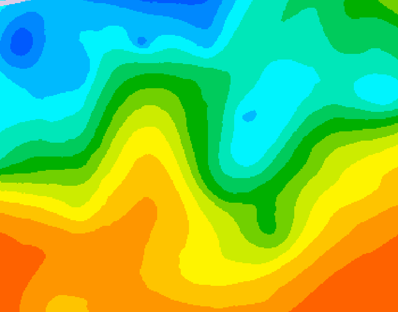 GDPS 500 millibar geopotential height 096 hour forecast chart for Canada based on 2025/05/26 0000Z data