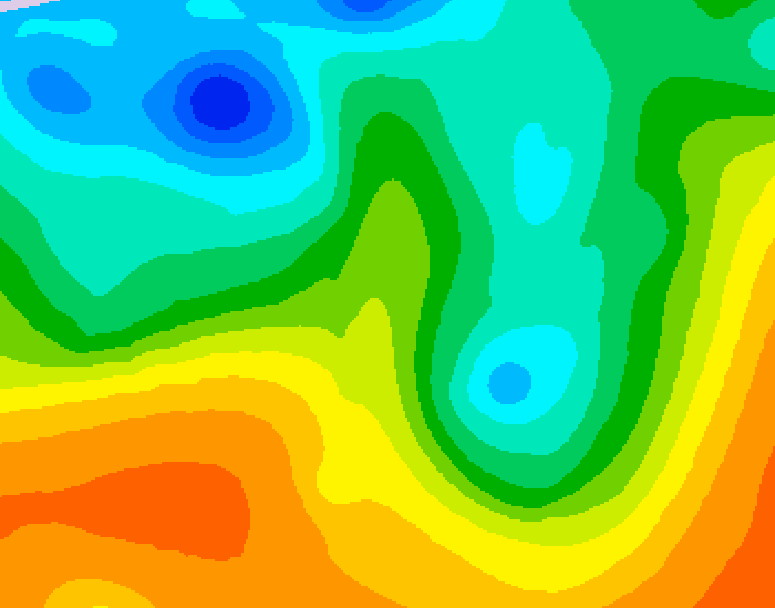GDPS 500 millibar geopotential height 132 hour forecast chart for Canada based on 2025/05/26 0000Z data