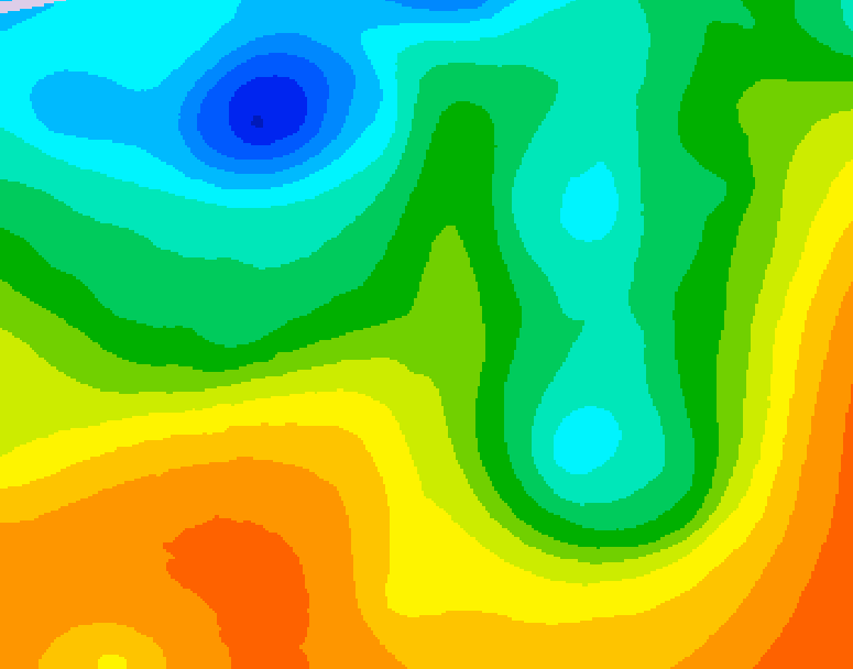 GDPS 500 millibar geopotential height 144 hour forecast chart for Canada based on 2025/05/26 0000Z data