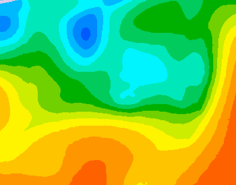 GDPS 500 millibar geopotential height 180 hour forecast chart for Canada based on 2025/05/26 0000Z data