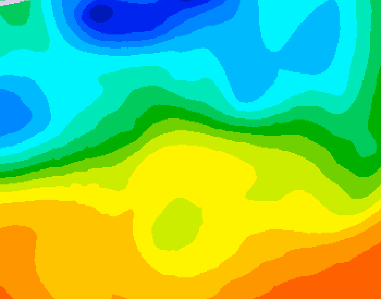 GDPS 500 millibar geopotential height 024 hour forecast chart for Canada based on 2025/05/26 1200Z data