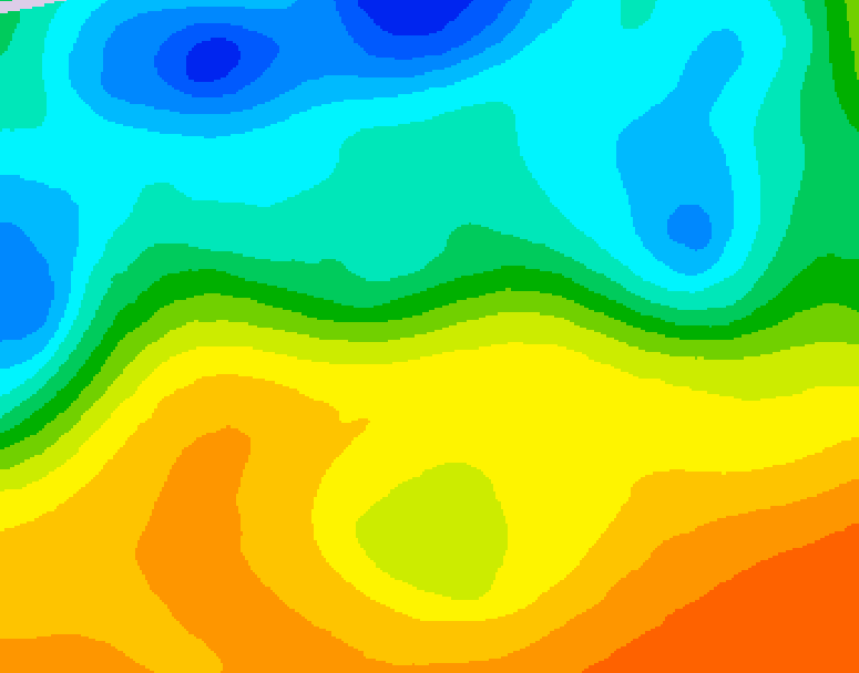 GDPS 500 millibar geopotential height 048 hour forecast chart for Canada based on 2025/05/26 1200Z data