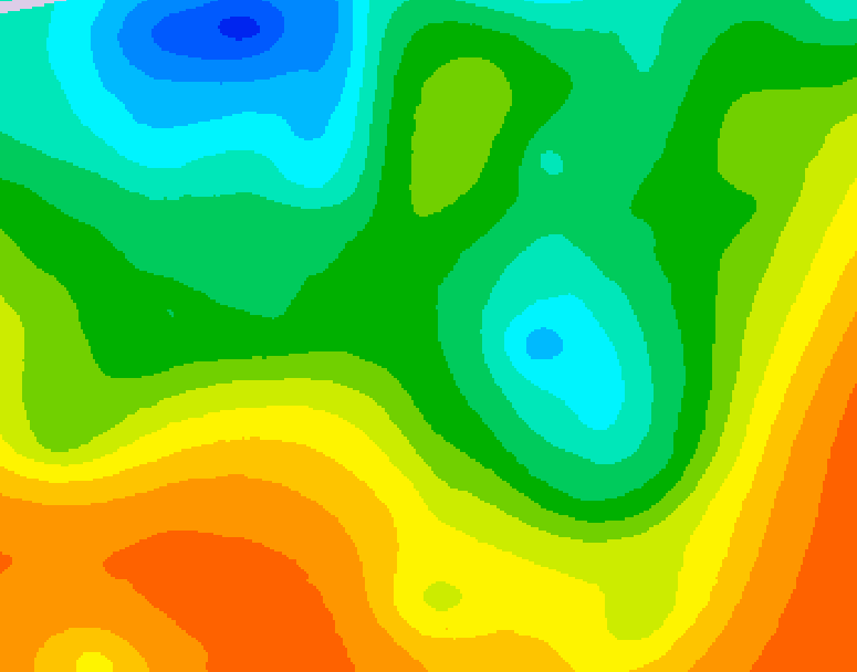 GDPS 500 millibar geopotential height 132 hour forecast chart for Canada based on 2025/05/26 1200Z data