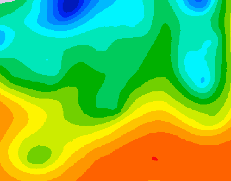 GDPS 500 millibar geopotential height 222 hour forecast chart for Canada based on 2025/05/26 1200Z data