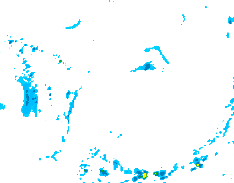 GDPS precipitation 012 hour forecast chart for Canada based on 2025/05/26 1200Z data