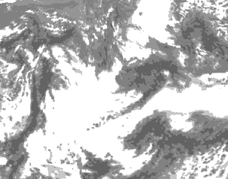 GDPS total cloud 084 hour forecast chart for Canada based on 2025/05/26 0000Z data