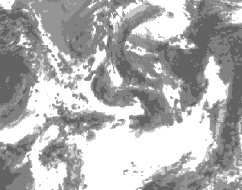 GDPS total cloud 180 hour forecast chart for Canada based on 2025/05/26 0000Z data