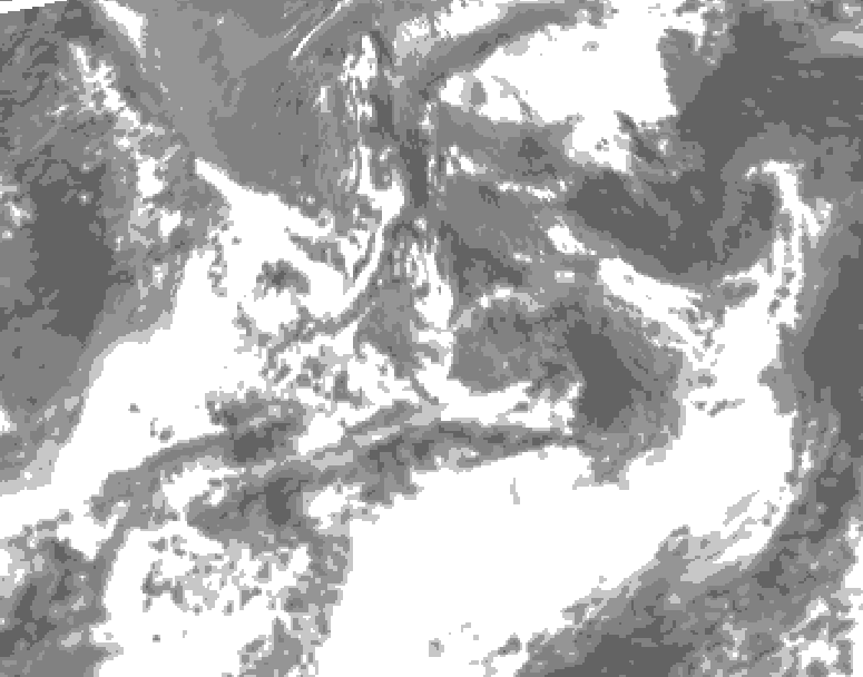 GDPS total cloud 192 hour forecast chart for Canada based on 2025/05/26 0000Z data