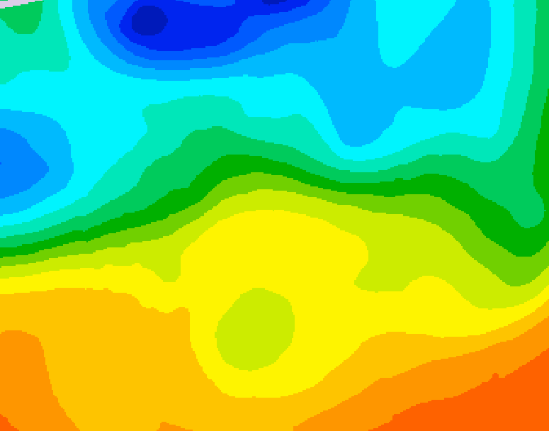 GDPS 500 millibar geopotential height 012 hour forecast chart for Canada based on 2025/05/27 0000Z data