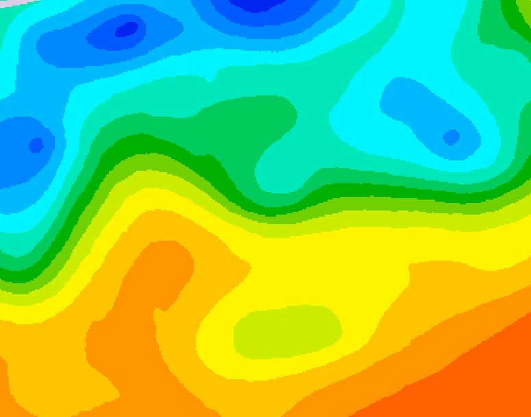 GDPS 500 millibar geopotential height 048 hour forecast chart for Canada based on 2025/05/27 0000Z data