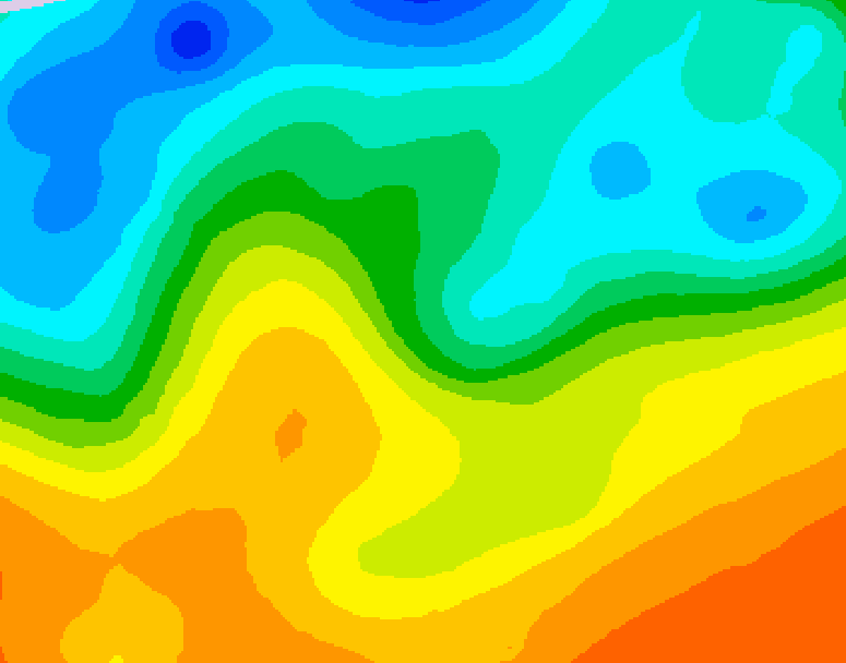 GDPS 500 millibar geopotential height 060 hour forecast chart for Canada based on 2025/05/27 0000Z data