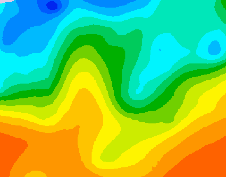 GDPS 500 millibar geopotential height 072 hour forecast chart for Canada based on 2025/05/27 0000Z data