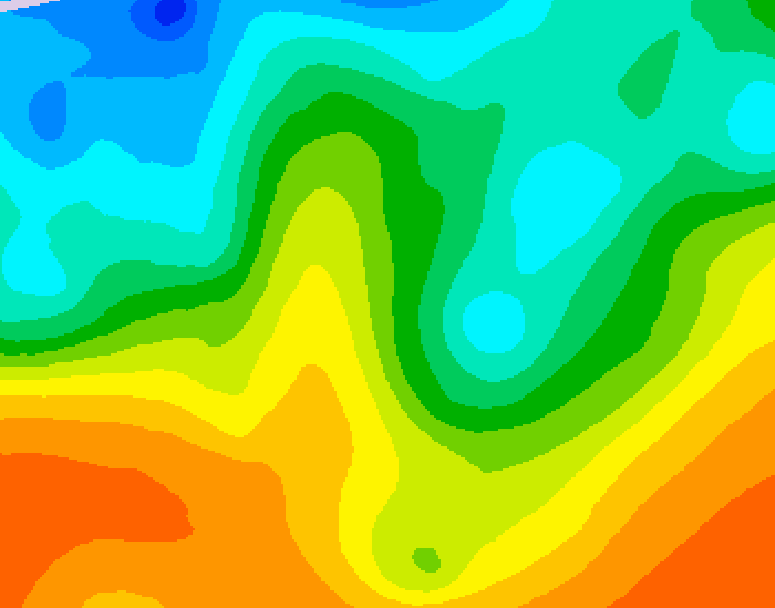 GDPS 500 millibar geopotential height 084 hour forecast chart for Canada based on 2025/05/27 0000Z data