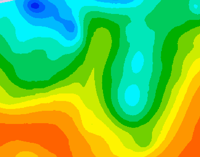 GDPS 500 millibar geopotential height 108 hour forecast chart for Canada based on 2025/05/27 0000Z data