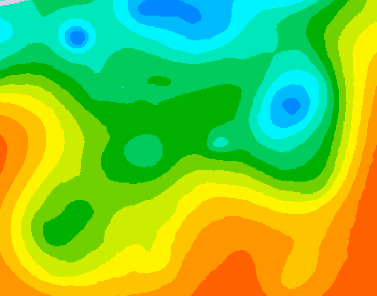 GDPS 500 millibar geopotential height 180 hour forecast chart for Canada based on 2025/05/27 0000Z data