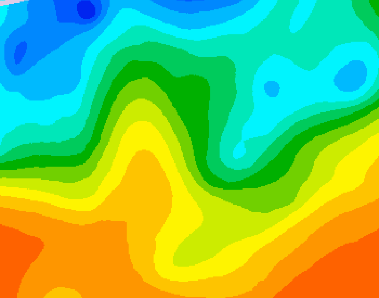GDPS 500 millibar geopotential height 060 hour forecast chart for Canada based on 2025/05/27 1200Z data