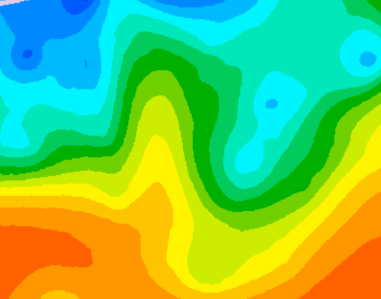 GDPS 500 millibar geopotential height 072 hour forecast chart for Canada based on 2025/05/27 1200Z data