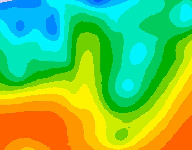 GDPS 500 millibar geopotential height 084 hour forecast chart for Canada based on 2025/05/27 1200Z data