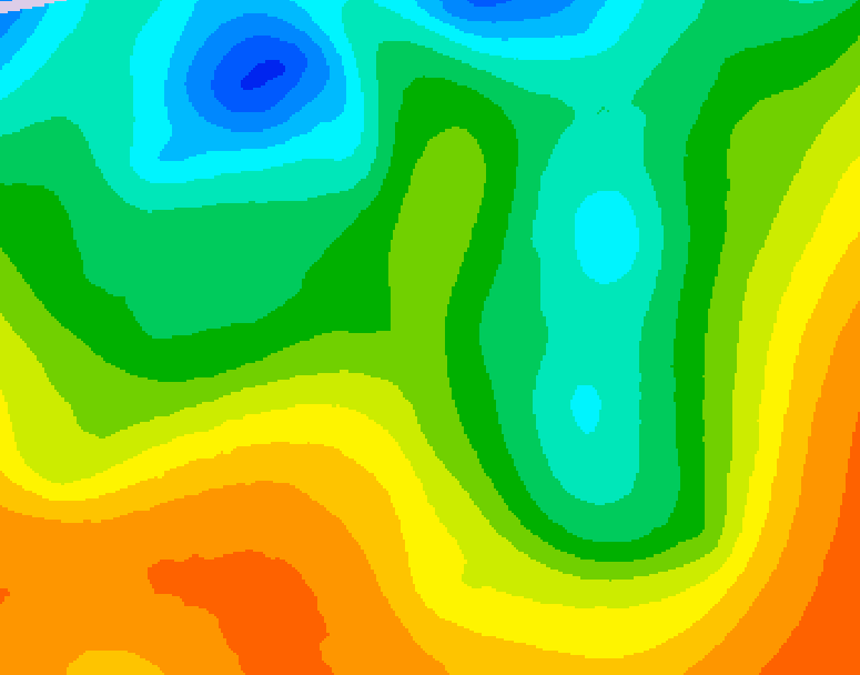 GDPS 500 millibar geopotential height 108 hour forecast chart for Canada based on 2025/05/27 1200Z data