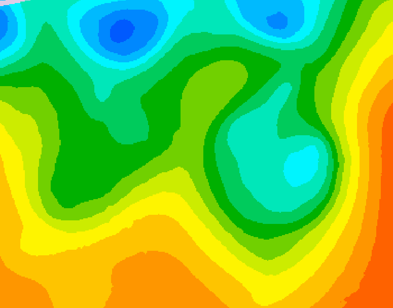 GDPS 500 millibar geopotential height 132 hour forecast chart for Canada based on 2025/05/27 1200Z data