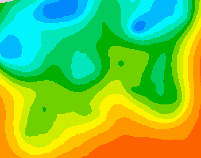 GDPS 500 millibar geopotential height 180 hour forecast chart for Canada based on 2025/05/27 1200Z data