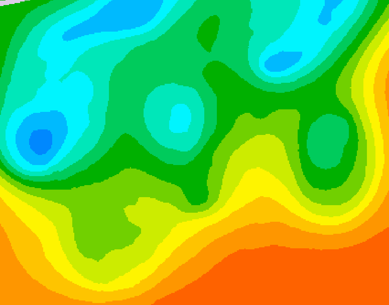 GDPS 500 millibar geopotential height 198 hour forecast chart for Canada based on 2025/05/27 1200Z data