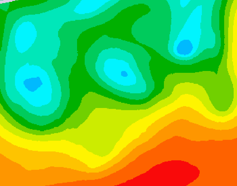 GDPS 500 millibar geopotential height 222 hour forecast chart for Canada based on 2025/05/27 1200Z data