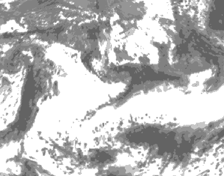 GDPS total cloud 048 hour forecast chart for Canada based on 2025/05/27 0000Z data