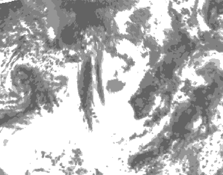 GDPS total cloud 096 hour forecast chart for Canada based on 2025/05/27 0000Z data